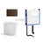 Autolux Inwall Cistern Floor Pan Smart Tolet with Brushed Bronze Flush Plate [304946]