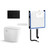 Autolux Inwall Cistern Floor Pan Smart Tolet with Matte Black Flush Plate [304953]