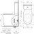 Liano Back-to-Wall Back Entry Faced Toilet Soft Close Seat White 4Star [133470]