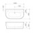 Urbane II Back-to-Wall Freestanding Bath 1600mm White [153081]