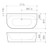Urbane II Back-to-Wall Freestanding Bath 1800mm White [153082]