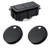 Back to Wall Toilet Button and Hinges Matte Black [305948]