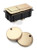 Back to Wall Toilet Button and Hinges Brushed Gold [305973]