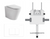 Java Wall-Faced Rimless Toilet Pan + R&T Cistern + Square ABS Matte White Button [305920]