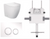 Venus Wall-Faced Rimless Toilet Pan + R&T Cistern + Round ABS Matte White Button [305989]