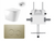 Zero Wall-Faced Extra High Rimless Whirlpool Toilet Pan + R&T Cistern + Round Stainless Steel Brushed Gold Button [306002]