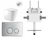 Zero Wall-Faced Extra High Rimless Whirlpool Toilet Pan + R&T Cistern + Round Stainless Steel Satin Chrome Button [305916]