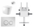 Zero Wall-Faced Extra High Rimless Whirlpool Toilet Pan + R&T Cistern + Round ABS Chrome Button [305918]