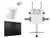 Zero Wall-Faced Extra High Rimless Whirlpool Toilet Pan + R&T Cistern + Round Porcelain Marble Black Button [305901]