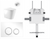 Zero Wall-Faced Extra High Rimless Whirlpool Toilet Pan + R&T Cistern + Round ABS Matte White Button [305999]