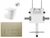 Zero Wall-Faced Extra High Rimless Whirlpool Toilet Pan + R&T Cistern + Square Stainless Steel Brushed Gold Button [306003]