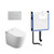 Lafeme Crawford Inwall Cistern Floor Pan Smart toilet 592*400*492mm with Brushed Nickel Flush Plate [287693]