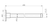 Shower Arm Ceiling Mount Straight Round Rail 450mm Black [168639]