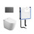 Crawford Inwall Cistern Floor Pan Smart toilet with Gunmetal Flush Plate [287692]