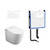 Crawford Inwall Cistern Floor Pan Smart toilet with Matte White Flush Plate [287701]