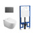 Sesto Inwall Cistern Wall Hung Smart toilet with Gunmetal Flush Plate [287695]