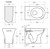 RAK Resort Wall-Faced Toilet Suite, Pan + Soft Close Seat + R&T In-Wall Cistern, P-Trap, Gloss White [306093]