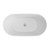 Paola Freestanding Acrylic Bath with Overflow 1500mm Gloss White [305817]