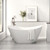 Paola Freestanding Acrylic Bath with Overflow 1500mm Gloss White [305817]
