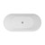 Koko Freestanding Acrylic Bath with Overflow 1500mm Matte White [305849]