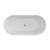 Koko Freestanding Acrylic Bath with Overflow 1500mm Gloss White [305816]