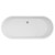 Koko Freestanding Acrylic Bath with Overflow 1680mm Matte White [305823]