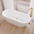 Koko Freestanding Acrylic Bath with Overflow 1680mm Matte White [305823]