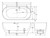 Koko Freestanding Acrylic Bath with Overflow 1680mm Gloss White [305814]