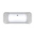Delta Back-To-Wall Acrylic Bath with Overflow 1500mm Gloss White [305845]