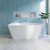 Delta Back-To-Wall Acrylic Bath with Overflow 1500mm Gloss White [305845]