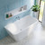 Delta Back-To-Wall Acrylic Bath with Overflow 1500mm Gloss White [305845]