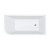 Hustle Left-Hand Multi-Fit Acrylic Bath with Overflow 1500mm Gloss White [305830]