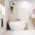 Keeto Back-To-Wall Acrylic Bath with Overflow 1300mm Gloss White [305846]
