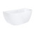 Keeto Back-To-Wall Acrylic Bath with Overflow 1500mm Gloss White [305822]