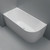 Isabella Right-Hand Acrylic Corner Bath with Overflow 1500mm Matte White [305812]