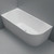 Isabella Right-Hand Acrylic Corner Bath with Overflow 1700mm Matte White [305835]