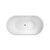 Austin Freestanding Acrylic Bath with Overflow 1300mm Gloss White [305838]