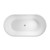 Austin Freestanding Acrylic Bath with Overflow 1500mm Gloss White [305852]
