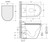 Koko Tornado Flush Wall-Faced Toilet Suite, Pan + Soft Close Seat + Geberit In-Wall Cistern, P-Trap, Gloss White [306115]