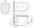 Koko Tornado Flush Wall-Faced Toilet Suite, Pan + Soft Close Seat + R&T In-Wall Cistern, P-Trap, Gloss White [306102]