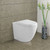 Koko Tornado Flush Wall-Faced Toilet Suite, Pan + Soft Close Seat ONLY (cistern not included), S-Trap, Gloss White [306125]
