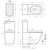 Koko Tornado Flush Back-to Wall Toilet Suite, Pan + Soft Close Seat + Geberit  Cistern, 160-230mm S-Trap, Gloss White [306083]