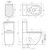 Koko Tornado Flush Back-to Wall Toilet Suite, Pan + Slim Soft Close Slim Seat + Geberit  Cistern, 160-230mm S-Trap, Gloss White [306109]