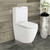 Koko Tornado Flush Back-to Wall Toilet Suite, Pan + Soft Close Seat + Geberit  Cistern, P-Trap, Gloss White [306107]
