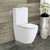 Koko Tornado Flush Back-to Wall Toilet Suite, Pan + Slim Soft Close Slim Seat + Geberit  Cistern, P-Trap, Gloss White [306094]