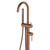 Kaya Floor Mounted Bath Mixer with Hand Shower Brushed Copper [306289]