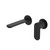 Empire Slim Basin/Bath Wall Mixer Set, Round Plates, 160mm Outlet, Matte Black [306243]