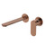Empire Slim Basin/Bath Wall Mixer Set, Round Plates, 200mm Outlet, Brushed Copper [306277]