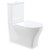 Lillian Tornado Flush Back-to-Wall Toilet Suite including S-Trap (160-230mm) Pan + Slim Seat + R&T Cistern, Gloss White [306328]
