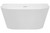 Alegra 1400 Back-to-Wall Freestanding Bath with Integrated Overflow White [306355]